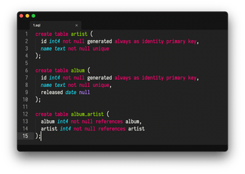 Write migrations in the migrations/ folder